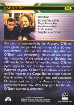2003 Rittenhouse The Complete Star Trek Deep Space Nine #98 Accused of espionage by the Argrathi, O'Brien Back
