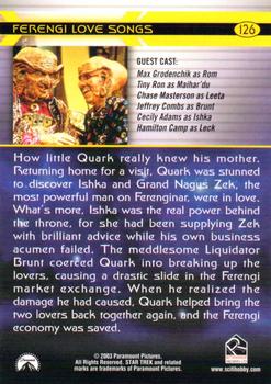 2003 Rittenhouse The Complete Star Trek Deep Space Nine #126 How little Quark really knew his mother. Retur Back