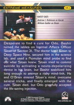 2003 Rittenhouse The Complete Star Trek Deep Space Nine #183 Desperate to find a cure for Odo, Bashir turne Back