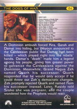 2003 Rittenhouse The Complete Star Trek Deep Space Nine #184 A Dominion ambush forced Kira, Garak and Damar Back