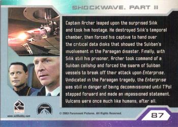 2003 Rittenhouse Star Trek Enterprise Season 2 #87 Captain Archer leaped upon the surprised Silik Back