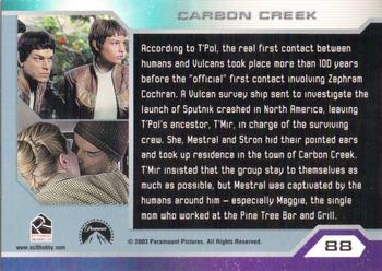 2003 Rittenhouse Star Trek Enterprise Season 2 #88 According to T'Pol, the real first contact bet Back