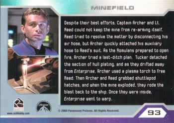 2003 Rittenhouse Star Trek Enterprise Season 2 #93 Despite their best efforts, Captain Archer and Back