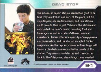 2003 Rittenhouse Star Trek Enterprise Season 2 #94 The automated repair station seemed too good t Back