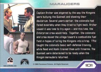 2003 Rittenhouse Star Trek Enterprise Season 2 #101 Captain Archer was angered by the way the Klin Back
