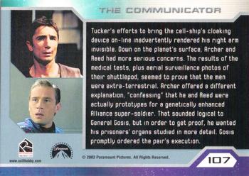 2003 Rittenhouse Star Trek Enterprise Season 2 #107 Tucker's efforts to bring the cell-ship's cloa Back