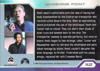 2003 Rittenhouse Star Trek Enterprise Season 2 #112 Hoshi wasn't comfortable with the idea of havi Back