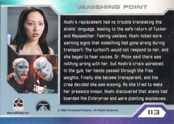 2003 Rittenhouse Star Trek Enterprise Season 2 #113 Hoshi's replacement had no trouble translating Back