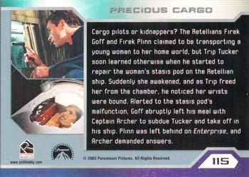 2003 Rittenhouse Star Trek Enterprise Season 2 #115 Cargo pilots or kidnappers? The Retellians Fir Back