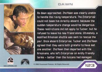 2003 Rittenhouse Star Trek Enterprise Season 2 #123 As dawn approached, Zho'Kaan was clearly unabl Back