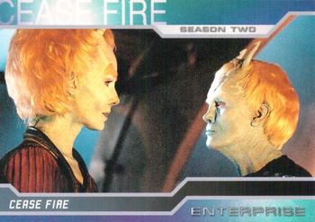 2003 Rittenhouse Star Trek Enterprise Season 2 #128 Archer and T'Pol picked up Ambassador Soval an Front