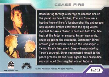 2003 Rittenhouse Star Trek Enterprise Season 2 #129 Maneuvering through a barrage of weapons fire Back