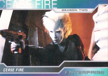 2003 Rittenhouse Star Trek Enterprise Season 2 #129 Maneuvering through a barrage of weapons fire Front