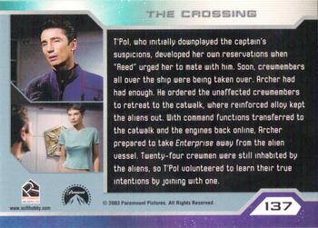 2003 Rittenhouse Star Trek Enterprise Season 2 #137 T'Pol, who initially downplayed the captain's Back