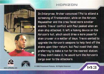 2003 Rittenhouse Star Trek Enterprise Season 2 #143 On Enterprise, Archer convinced T'Pol to atten Back
