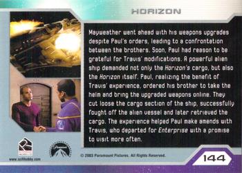 2003 Rittenhouse Star Trek Enterprise Season 2 #144 Mayweather went ahead with his weapons upgrade Back