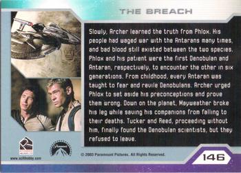 2003 Rittenhouse Star Trek Enterprise Season 2 #146 Slowly, Archer learned the truth from Phlox. H Back