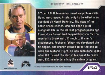 2003 Rittenhouse Star Trek Enterprise Season 2 #154 Officer A.G. Robinson survived many close call Back