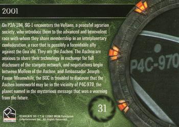 2003 Rittenhouse Stargate SG-1 Season 5 #31 On P3A-194, SG-1 encounters the Volians, a peac Back