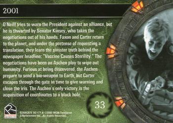 2003 Rittenhouse Stargate SG-1 Season 5 #33 O'Neill tries to warn the President against an Back