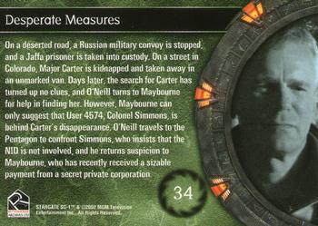 2003 Rittenhouse Stargate SG-1 Season 5 #34 On a deserted road, a Russian military convoy i Back