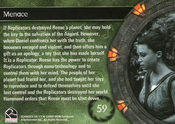 2003 Rittenhouse Stargate SG-1 Season 5 #59 If Replicators destroyed Reese's planet, she ma Back