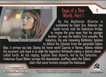 2004 Rittenhouse The Complete Battlestar Galactica #5 As the Battlestar Atlantia is annihilated by Back