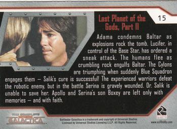 2004 Rittenhouse The Complete Battlestar Galactica #15 Adama condemns Baltar as explosions rock the Back