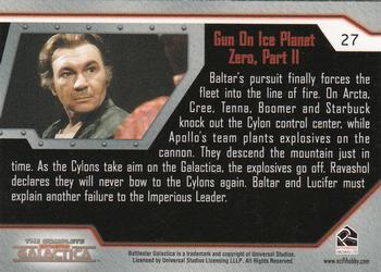 2004 Rittenhouse The Complete Battlestar Galactica #27 Baltar's pursuit finally forces the fleet in Back