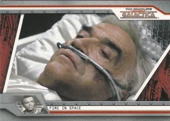 2004 Rittenhouse The Complete Battlestar Galactica #40 A Cylon kamikaze attack leaves the Galactica Front