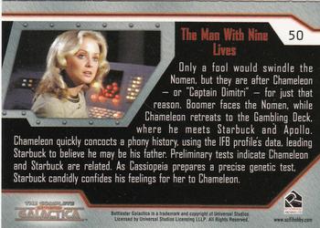 2004 Rittenhouse The Complete Battlestar Galactica #50 Only a fool would swindle the Nomen, but the Back