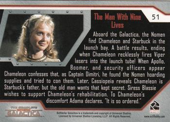 2004 Rittenhouse The Complete Battlestar Galactica #51 Aboard the Galactica, the Nomen find Chamele Back