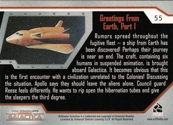 2004 Rittenhouse The Complete Battlestar Galactica #55 Rumors spread throughout the fugitive fleet Back