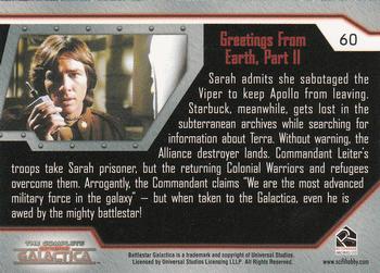 2004 Rittenhouse The Complete Battlestar Galactica #60 Sarah admits she sabotaged the Viper to keep Back