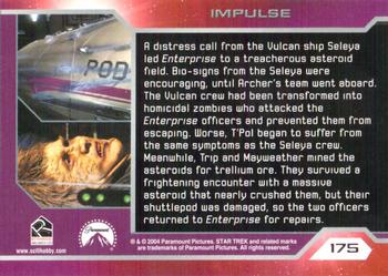 2004 Rittenhouse Star Trek Enterprise Season 3 #175 A distress call from the Vulcan ship Seleya le Back