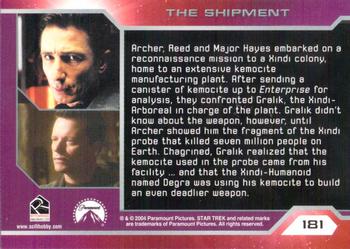 2004 Rittenhouse Star Trek Enterprise Season 3 #181 Archer, Reed and Major Hayes embarked on a rec Back