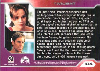 2004 Rittenhouse Star Trek Enterprise Season 3 #184 The last thing Archer remembered was walking t Back