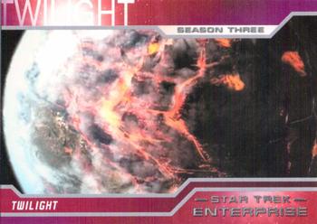 2004 Rittenhouse Star Trek Enterprise Season 3 #185 After Earth's destruction, T'Pol resigned from Front