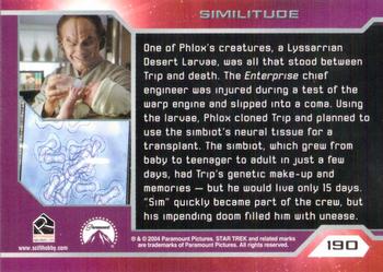 2004 Rittenhouse Star Trek Enterprise Season 3 #190 One of Phlox's creatures, a Lyssarrian Desert Back