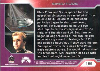 2004 Rittenhouse Star Trek Enterprise Season 3 #191 While Phlox and Sim prepared for the operation Back