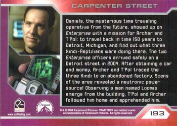 2004 Rittenhouse Star Trek Enterprise Season 3 #193 Daniels, the mysterious time traveling operati Back