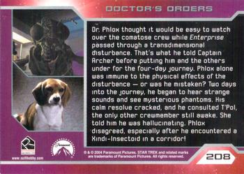 2004 Rittenhouse Star Trek Enterprise Season 3 #208 Dr. Phlox thought it would be easy to watch ov Back