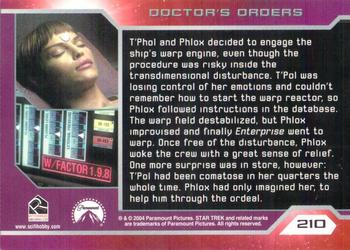 2004 Rittenhouse Star Trek Enterprise Season 3 #210 T'Phol and Phlox decided to engage the ship's Back
