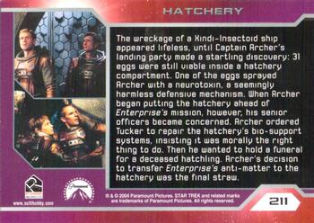 2004 Rittenhouse Star Trek Enterprise Season 3 #211 The wreckage of a Xindi-Insectoid ship appeare Back