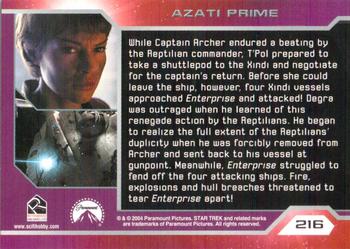 2004 Rittenhouse Star Trek Enterprise Season 3 #216 While Captain Archer endured a beating by the Back