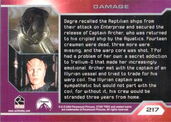 2004 Rittenhouse Star Trek Enterprise Season 3 #217 Degra recalled the Reptilian ships from their Back