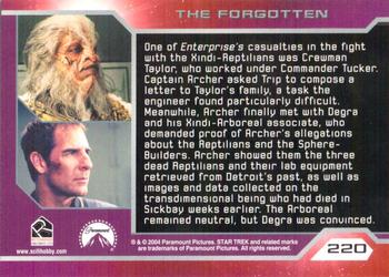 2004 Rittenhouse Star Trek Enterprise Season 3 #220 One of Enterprise's casualties in the fight wi Back