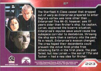 2004 Rittenhouse Star Trek Enterprise Season 3 #223 The Starfleet X-Class vessel that dropped out Back