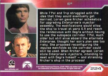 2004 Rittenhouse Star Trek Enterprise Season 3 #224 While T'Pol and Trip struggled with the idea t Back