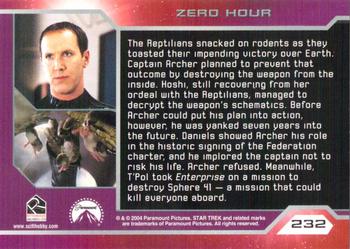 2004 Rittenhouse Star Trek Enterprise Season 3 #232 The Reptilians snacked on rodents as they toas Back